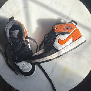 Nike Kids Sneakers - Black, White, and Orange